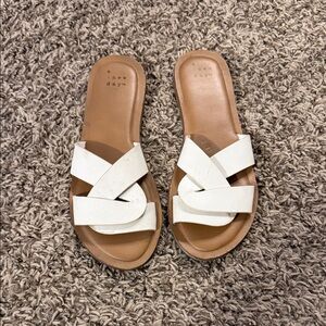 A New Day Women's White Crisscross Sandals
